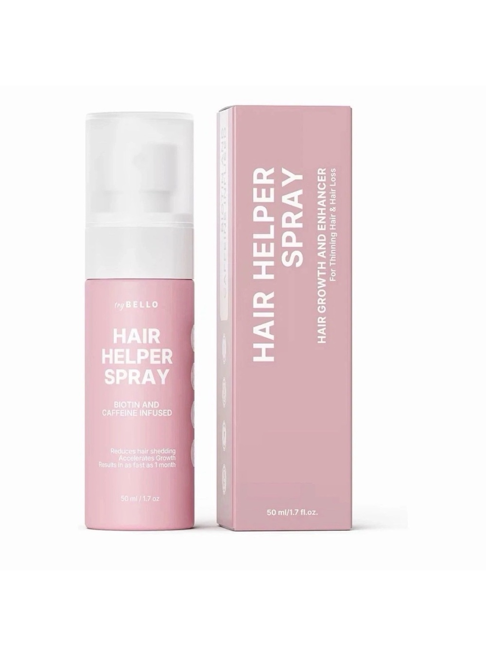 NIB Try Bello Hair Helper Spray for Thinning Hair Helper Growth Spray 1.7oz